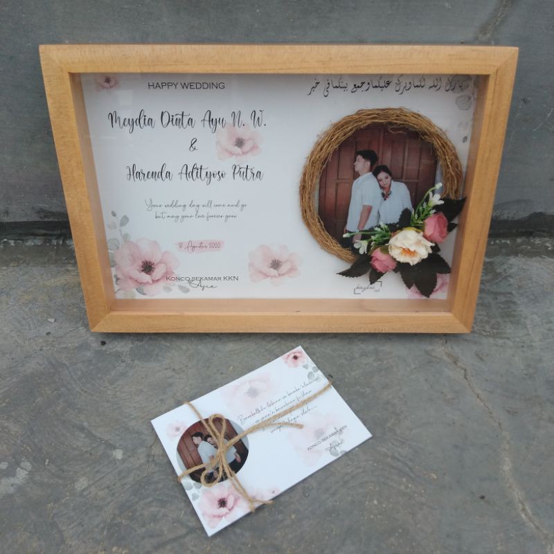 Buy s a gifts sai baba 3d photo frame for home decor & gift (white, 10 x 8 inch) religious frame for rs.2999 online. Kado Nikah Kado Unik Hadiah Nikah Wedding Gift 3d Frame Pigura 3d Kado Rustic Kado Pernikahan Shopee Indonesia