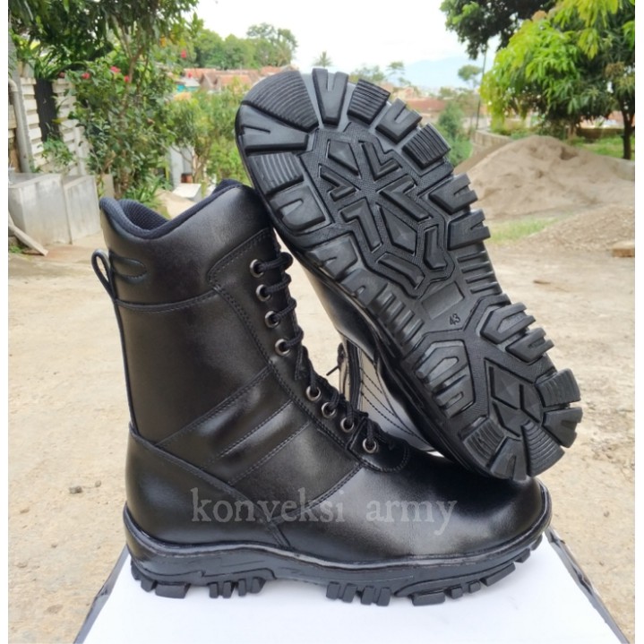 Jual Sepatu - Boots - Fashion Wanita Sepatu Pdl Tni Army Kulit - Hitam, 39  Flash Deal Indonesia|Shopee Indonesia