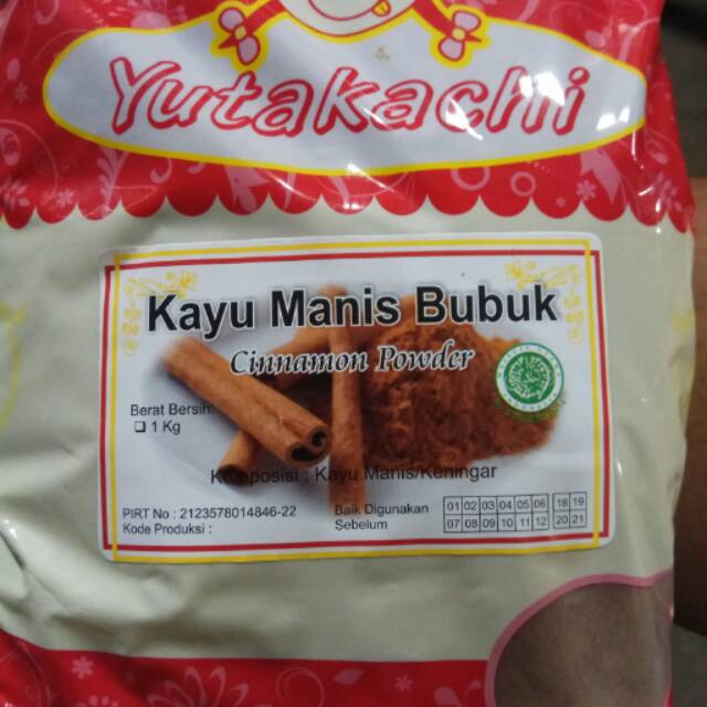 Kayu manis bubuk / cinnamon powder (1 kilogram) by granology. Jual Kayu Manis Bubuk Cinnamon Powder 1kg Yutakachi Indonesia Shopee Indonesia