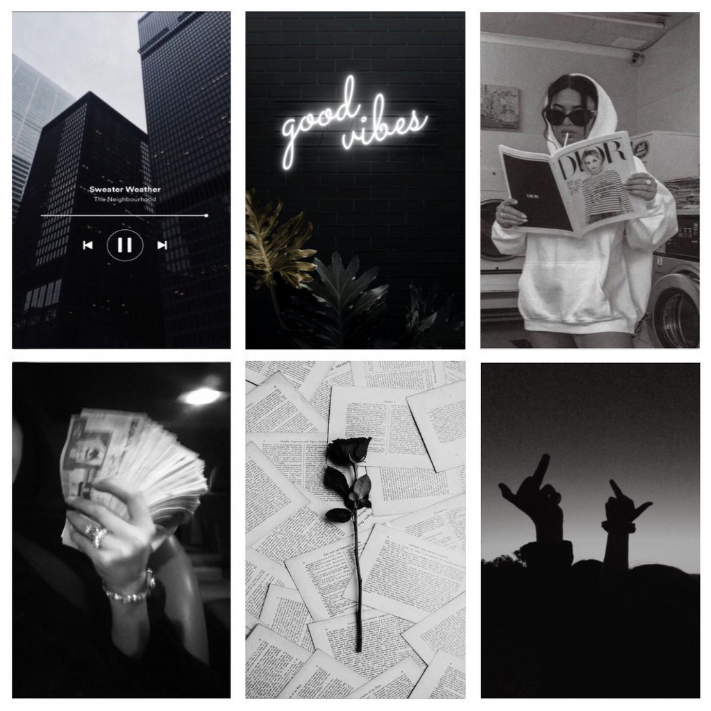Jual [Isi 12 & 6 Pcs] | Poster Aesthetic | Poster Dinding Aesthetic | Poster Dinding Estetik Black Hitam Indonesia|Shopee Indonesia 1024_X_1024_jpg