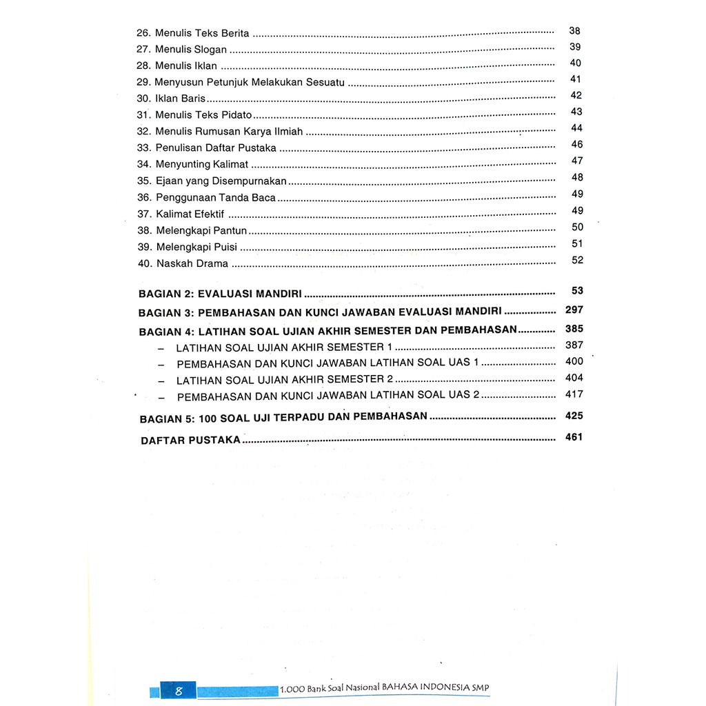 Latihan soal dan jawaban materi ejaan dalam bahasa indonesia dalam bentuk uraian dilengkapi dengan pembahasannya. 1000 Soal Latihan Dan Pembahasan Bank Soal Nasional Smp Bahasa Indonesia Shopee Indonesia