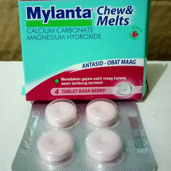 Mylanta tablet mengandung kombinasi aktif magnesium hidroksida,. Mylanta Chew Melts Maag Antasid Obat Maag Shopee Indonesia