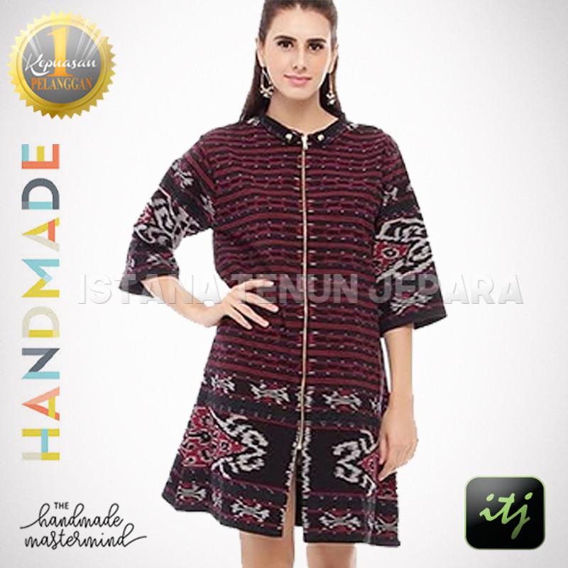 30 model baju tenun gamis fashion modern dan terbaru. Dress Batik Wanita Tenun Troso Jepara Motif Kalimantan Shopee Indonesia