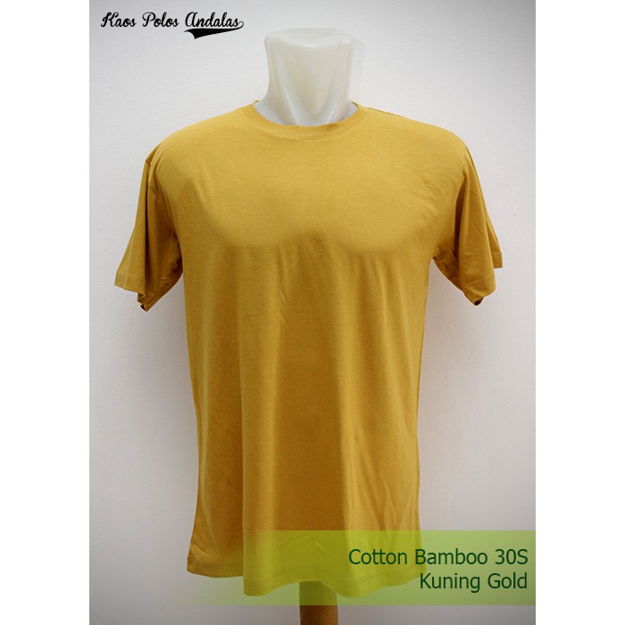 Kaos Polos Cotton Bamboo 30s Kuning Gold | Shopee Indonesia