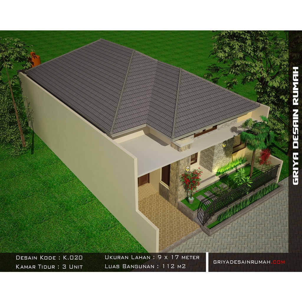 Video Desain Rumah 3 Kamar Tidur 1 Mushola