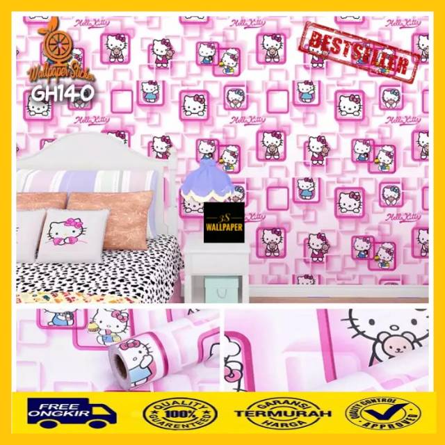 Beli wallpaper 3d hello kitty, wallpaper dinding custom, wallpaper custom hello kitty, wallpaper 3d terbaru di shopee. Harga Hello Kitty Wallpaper 3d Terbaru September 2022 Biggo Indonesia