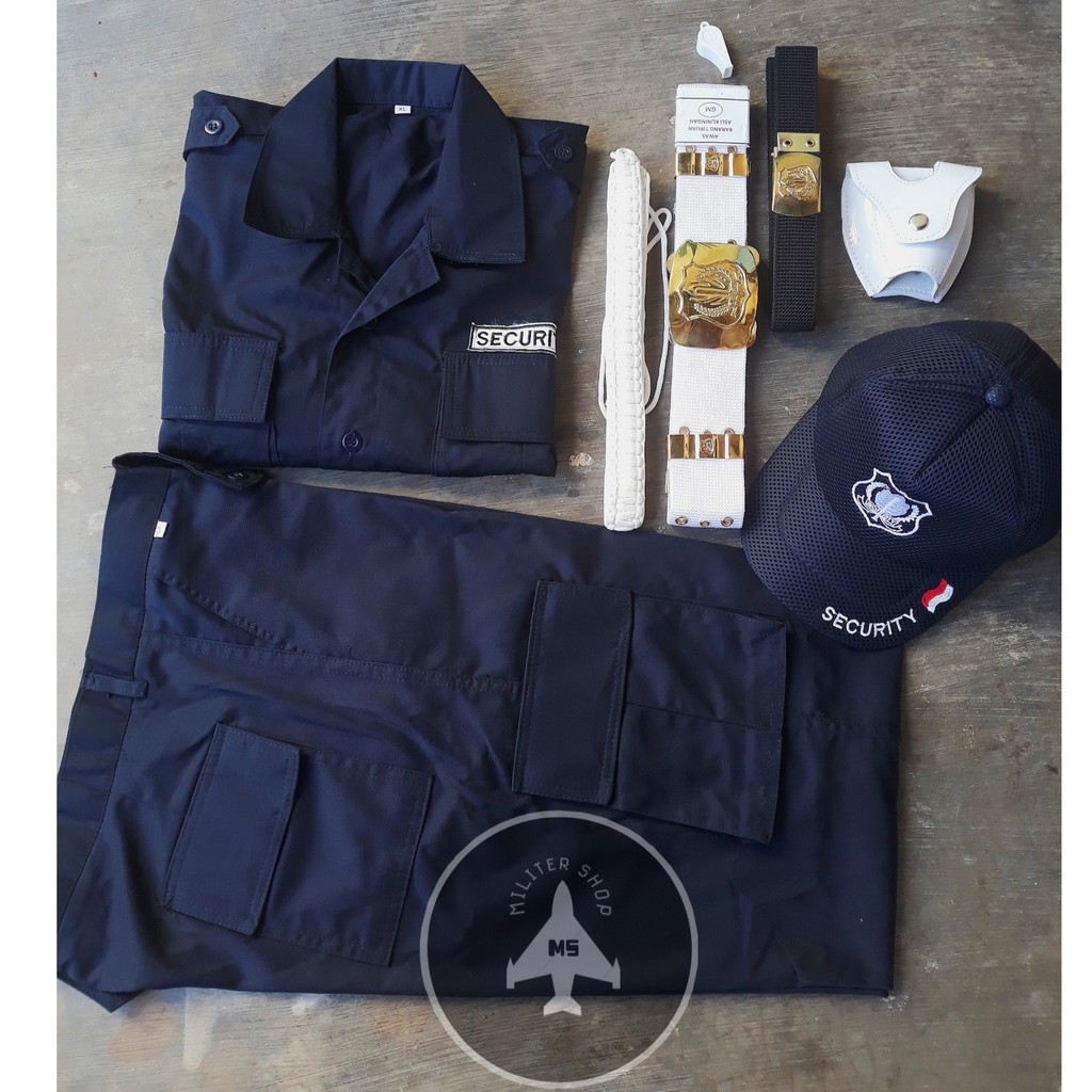 Jual Perlengkapan Seragam PDL SECURITY - Seragam PDL Satpam Lengkap - Sabuk  SECURITY - Tali Kur SATPAM Indonesia|Shopee Indonesia