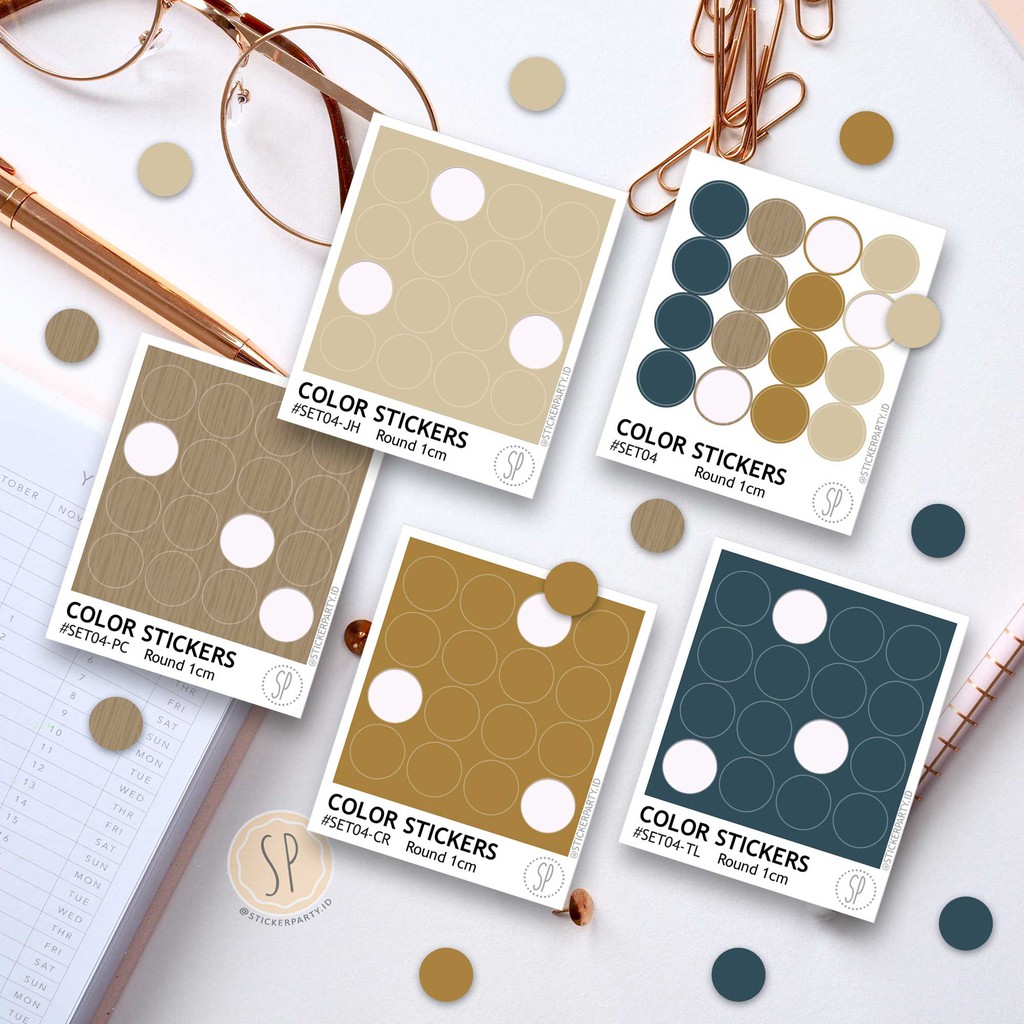 Unduh gambar background hd, latar belakang, berbagai warna background vector. Sticker Party Stiker Dot Bulat Mini 1cm Warna Natural Coklat Perekat Foto Dinding Estetik