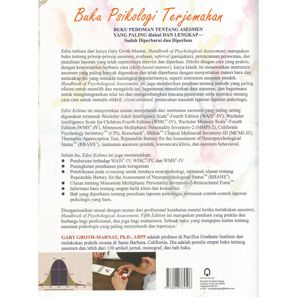 Berdasarkan hasil tes atau assesment yang telah. Handbook Of Psychological Assessment Gary Growth Marnat Shopee Indonesia