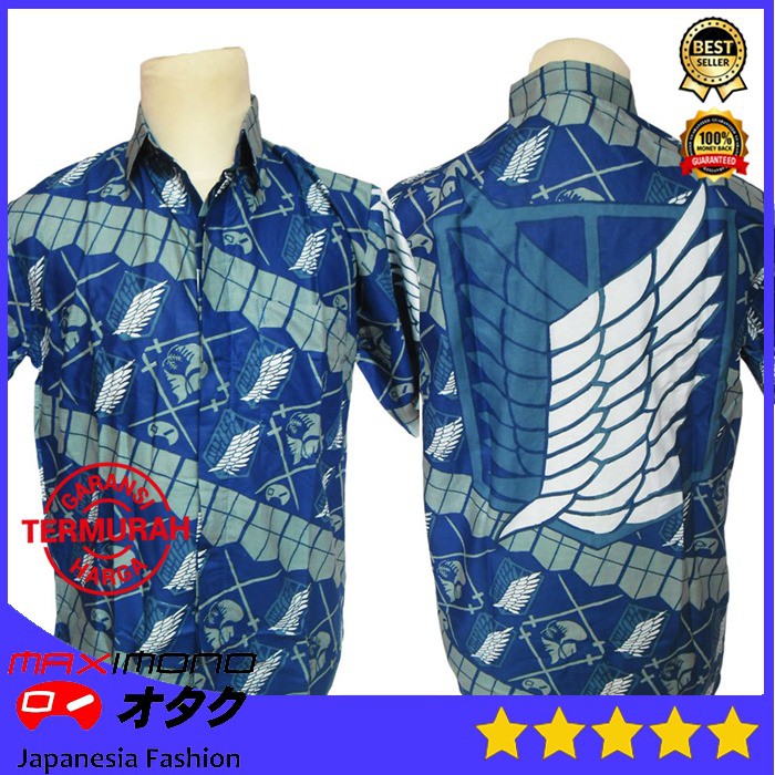 Batik Anime SNK - Attack On Titan | Shopee Indonesia