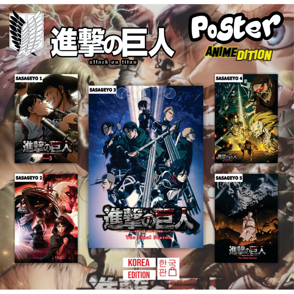 A second light novel series called attack on titan: Poster Anime Attack On Titan Snk Eren Mikasa Levi Shingeki No Kyojin Shopee Indonesia