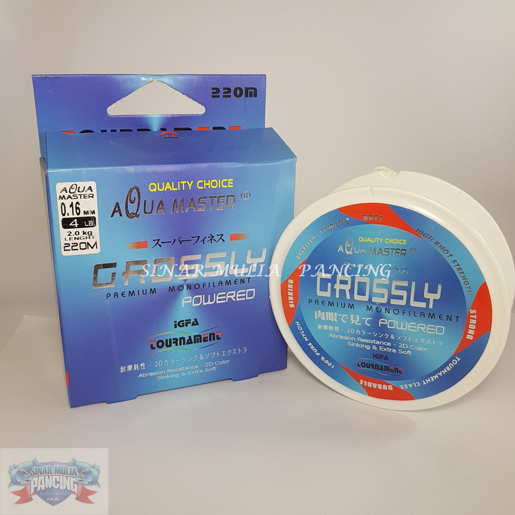 Senar Pancing Aqua Master CROSSLY 220m/ 0.16mm/ 4lb/ 2.0kg | Shopee  Indonesia