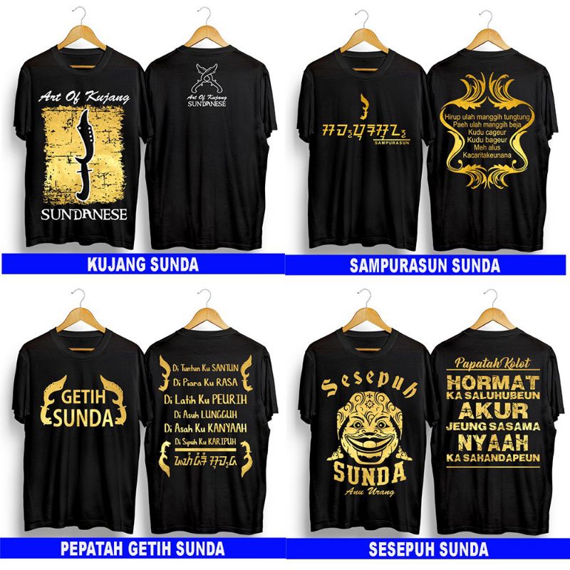 All size fit to l 50cmx70cm muat sampai bb 85kg bahan cotton commbed 30s sablon platisol jual kaos distro jati diri sunda gambar cepot. Harga Kaos Kata Kata Sunda Jati Diri Terbaru Oktober 2021 Biggo Indonesia