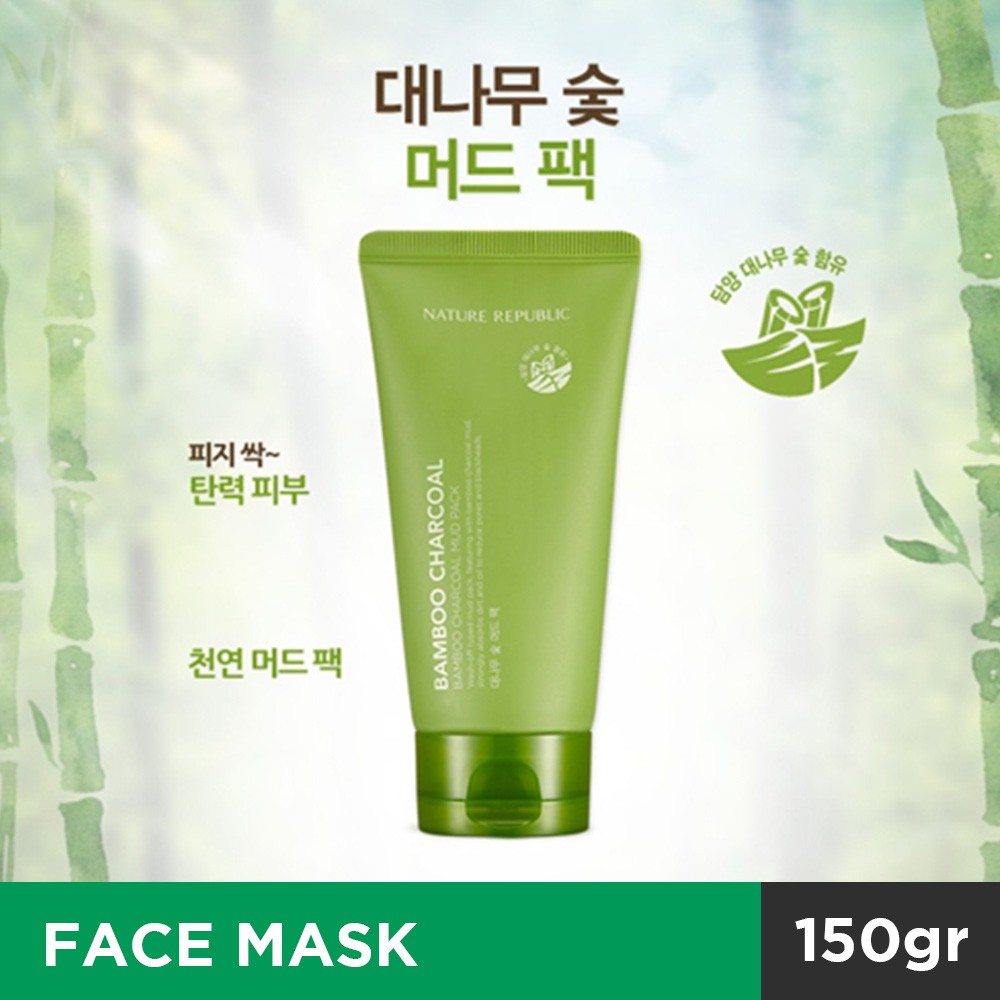 Menggunakan clay mask di tipe kulit kering memang agak tricky. Masker Muka Nature Republic Bamboo Charcoal Mud Pack 150g Shopee Indonesia