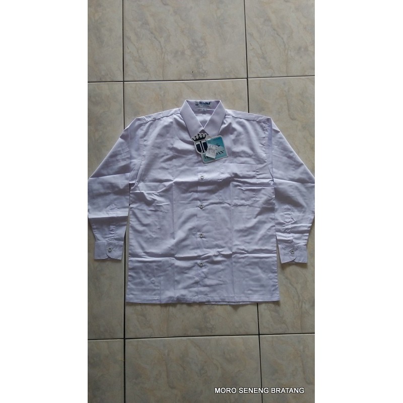 Jual Kemeja lengan panjang putih polos seragam TELADAN SD SMP SMA big size  Indonesia|Shopee Indonesia