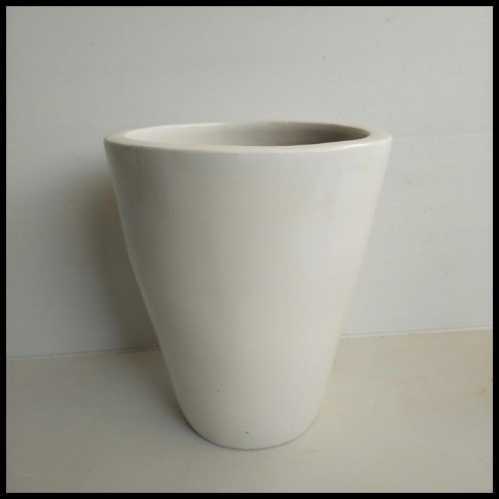 Pot Tanaman Gerabah Tanah Liat Cat Duco,Pot Warna Hitam,Putih &amp; Ungu - Putih  | Shopee Indonesia