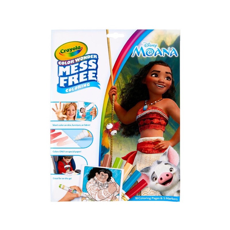 Then give her new coloring pages with princess moana, the brave daughter of the leader of the motu nui island tribe. Crayola Wonder Moana Coloring Pages Mess Free Shopee Indonesia