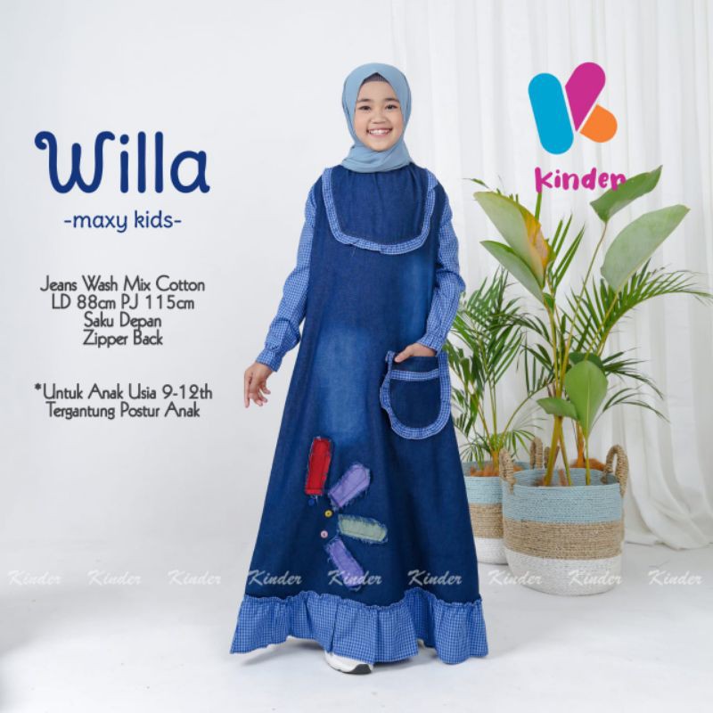 Beli baju anak perempuan terbaru online berkualitas dengan harga murah terbaru 2021 di tokopedia! Willa Maxy Kids Gamis Jeans Anak Terbaru Usia 9 12th Ld 88 Baju Muslim Anak Perempuan Kekinian Shopee Indonesia