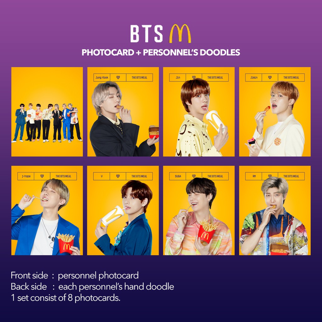 Promo khusus pengguna baru di aplikasi tokopedia! Jual Bts Meal Photocard Set Indonesia Shopee Indonesia