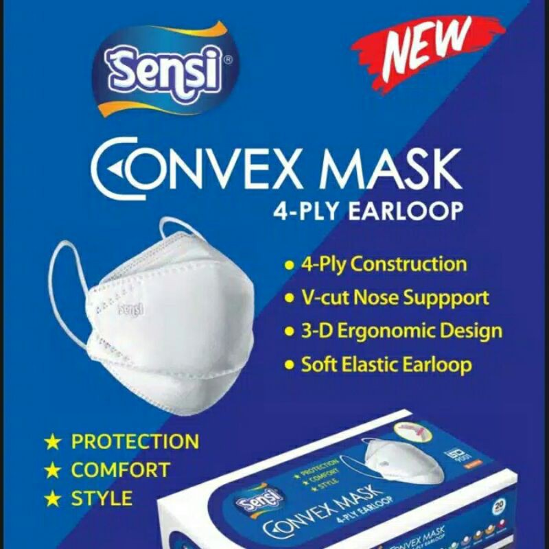 Choose the u by kotex® product you'd like & we'll send you a free sample! Jual Masker Sensi Convex Mask 4ply 4d Earloop Isi 20 Indonesia Shopee Indonesia