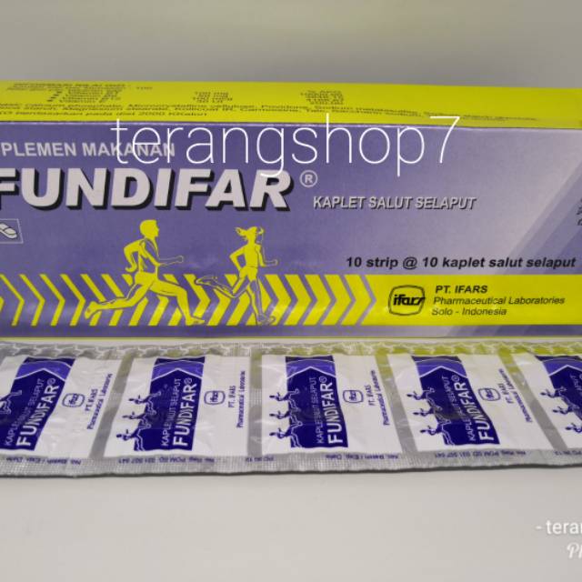Jual Ifars Fundifar multivitamin suplemen makanan box isi 100 kaplet salut  selaput Indonesia|Shopee Indonesia