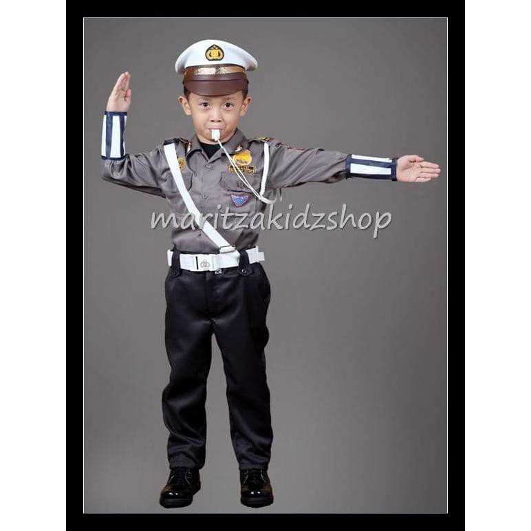 Jual BAJU / STELAN / SETELAN / KOSTUM PROFESI POLISI LALU LINTAS POLANTAS -  SIZE1 KODE 579 Indonesia|Shopee Indonesia