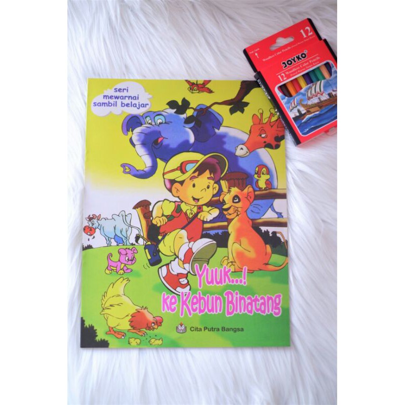 Yuk kita ke kebun binatang sambil mewarnai hewan, hanya di buku yuuk. Buku Mewarnai Anak Seri Mewarnai Sambil Belajar Yuuk Ke Kebun Binatang Shopee Indonesia