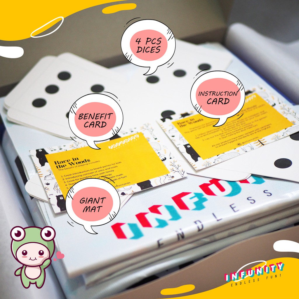 Giant Board Game/Playmat: Race In the Woods InfunityKids (Mainan anak/ Aktivitas/Ular tangga raksasa) | Shopee Indonesia