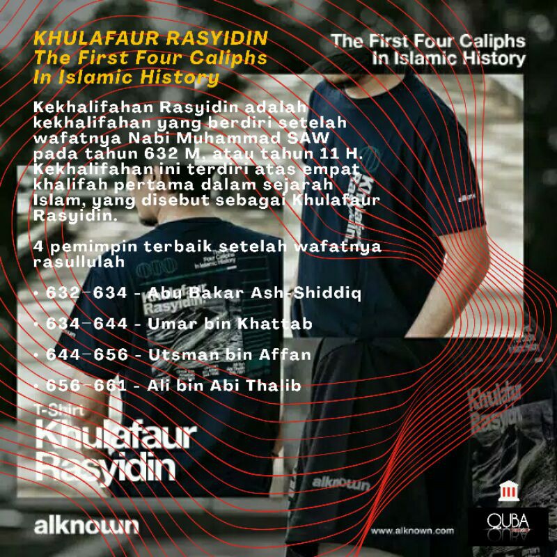 Khulafaur rasyidin adalah pemimpin umat islam pengganti nabi muhammad. T Shirt Alknown Khulafaur Rasyidin Shopee Indonesia