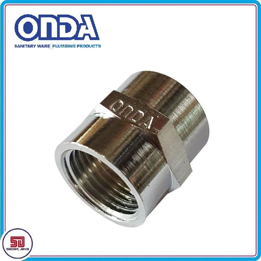 ONDA Socket Chrome Metal Sambungan Fitting Drat dalam Pipa Besi 1/2&quot; |  Shopee Indonesia
