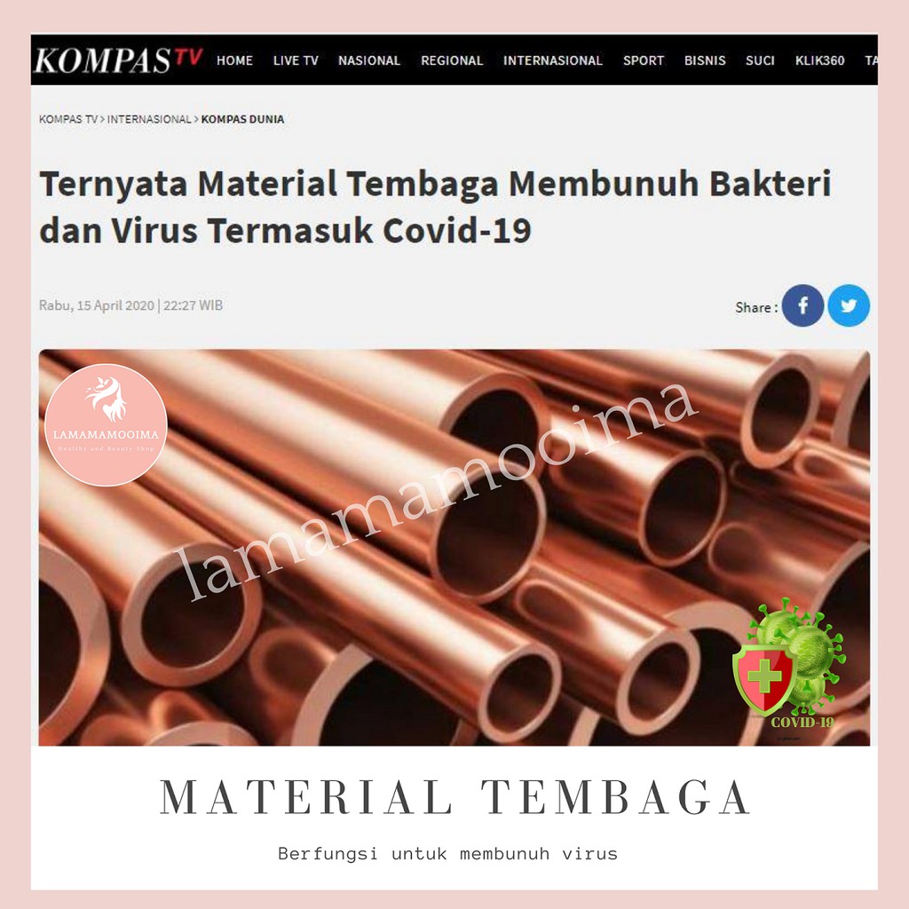 04/02/2020 · pengertian tembaga tembaga merupakan salah satu material logam yang memiliki karakter elastis dan mudah ditempa sehingga dapat dibentuk menjadi berbagai model, baik itu pipa, kawat ataupun lembaran. Jual Corona Finger Cofing Dari Copper Tembaga Alat Buka Pintu Atm Edc Tanpa Kontak Langsung Touchless Indonesia Shopee Indonesia