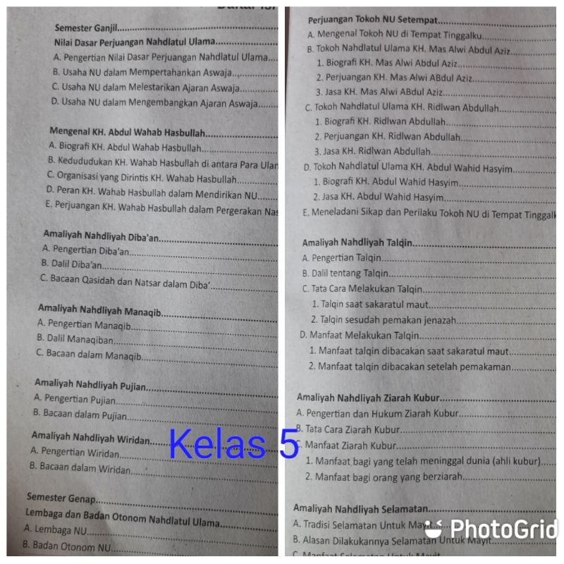 Demikian tadi administrasi kelengkapan kurikulum 2013 berupa jurnal pembelajaran kelas 5 semester 1 tematik tahun 2021 yang bisa kami bagikan. Buku Siswa Pendidikan Aswaja Ke Nu An Untuk Mi Kelas 4 5 6 Shopee Indonesia