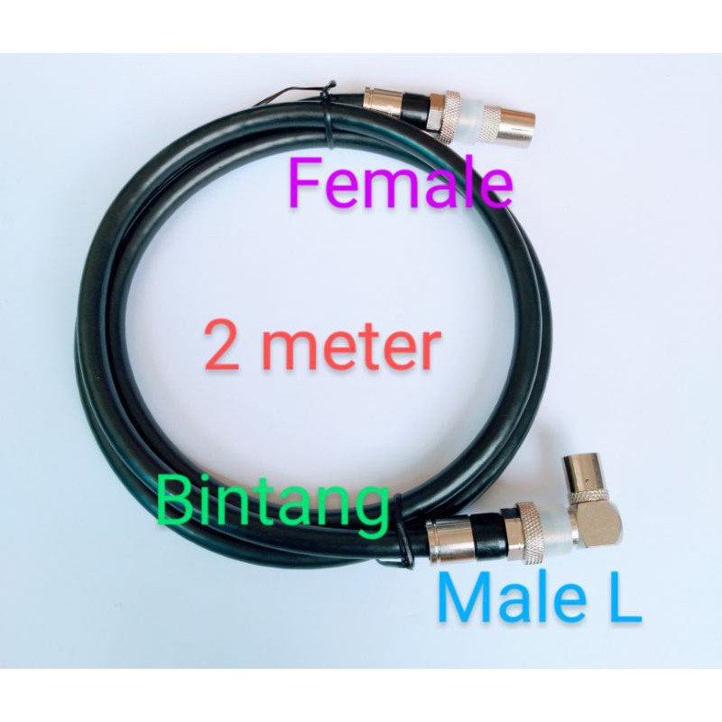 Jika sudah terlihat bagian serabut, . Kabel Loop Out Antena Female To Male L 2m Shopee Indonesia