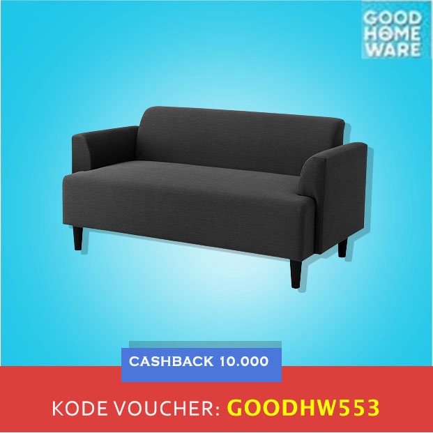 Jual Sofa dua dudukan, abu-abu,ukuran 145cm x 72cm. sofa santai, sofa ruang  tamu HE2283 Indonesia|Shopee Indonesia