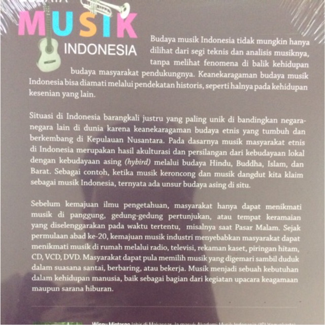 Jual Buku Budaya Musik Indonesia Indonesia|Shopee Indonesia