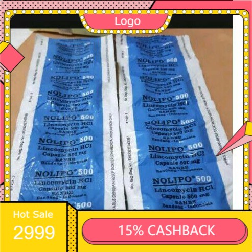 Nolipo merupakan obat dengan bahan akif lincomycin 500 mg yang digunakan untuk terapi infeksi serius akibat bakteri streptokokus, pneumokokus, . Jual Obat Anti Bakteri Nolipo 500mg Strip Indonesia Shopee Indonesia