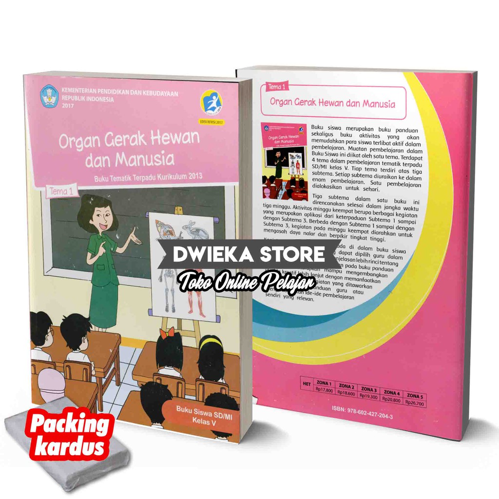 Buku tematik kelas 5 sd. Buku Tematik Sd Kelas 5 Tema 1 Organ Gerak Hewan Dan Manusia Kurikulum 2013 Edisi Revisi 2017 Shopee Indonesia