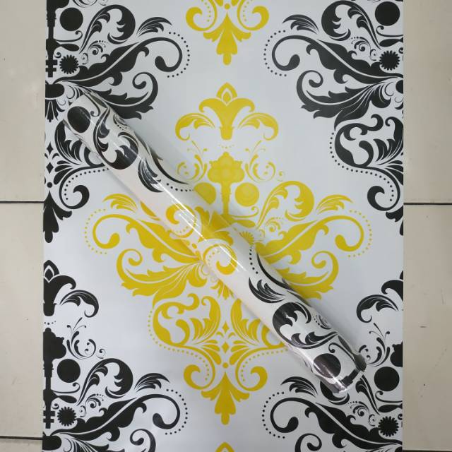 Jual Wallpaper Dinding Motif Batik Kuning Hitam Indonesia|Shopee Indonesia 640_x_640_jpg
