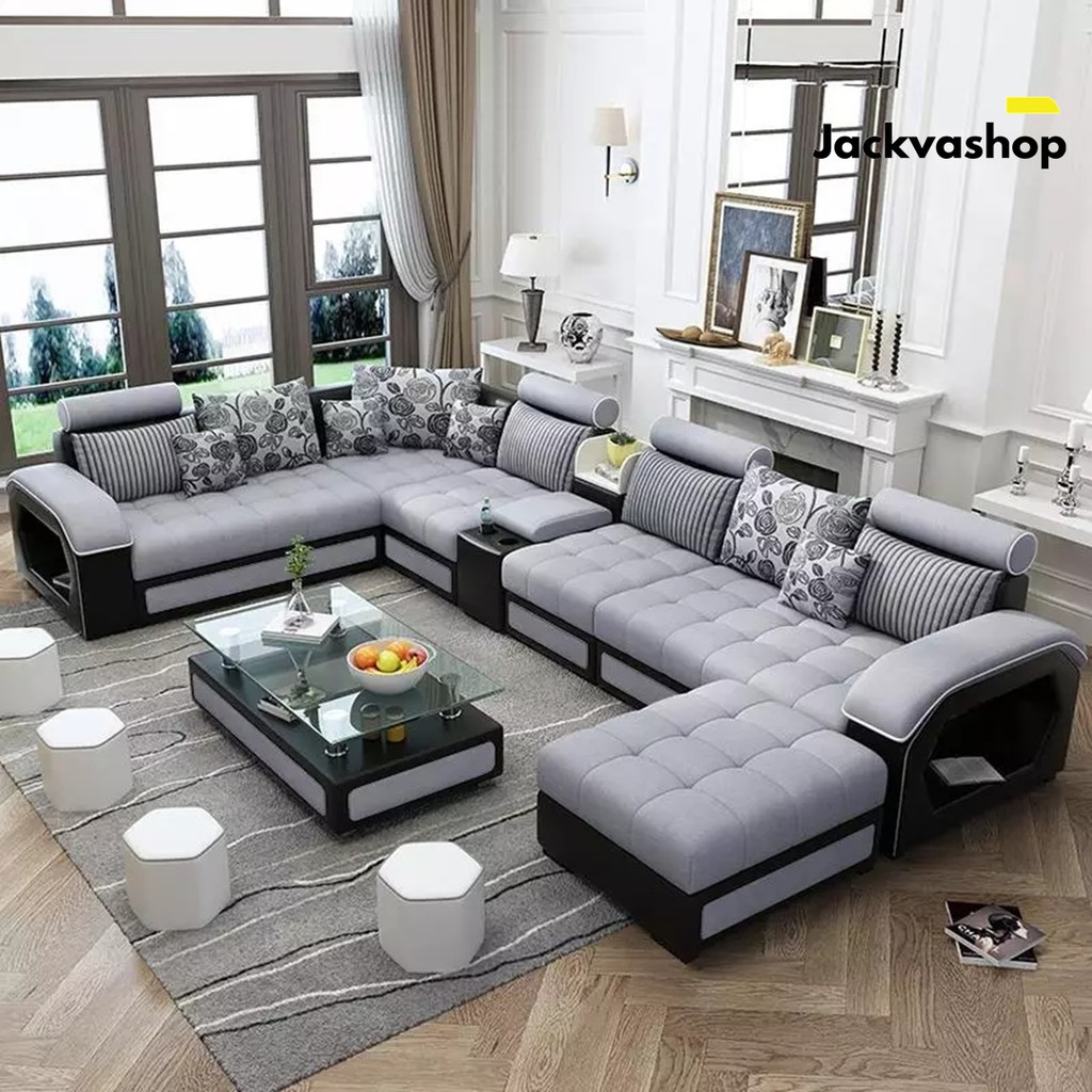 Sofa Minimalis Ruang Tamu Leter U Kursi Ruang Keluarga | Shopee Indonesia