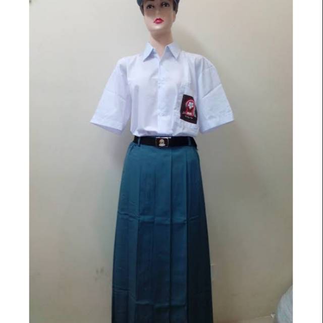 Jual Stelan seragam sekolah SMA putih abu / pramuka baju pendek rok panjang  Indonesia|Shopee Indonesia