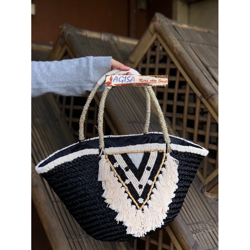 Tas kerajinan anyaman mendong /tas anyaman mendong sulam/tas kerajinan bali  /tas anyaman bali | Shopee Indonesia