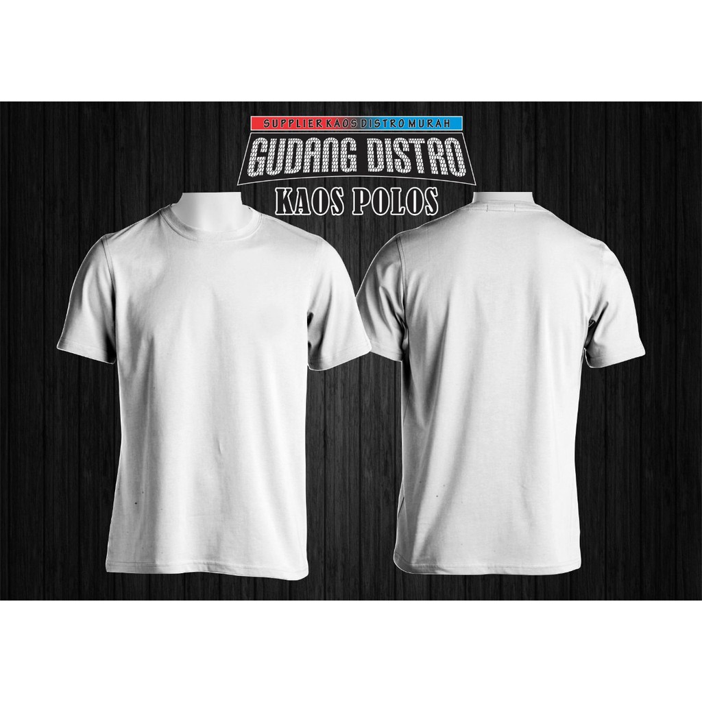 Desain kaos polos depan belakang samping t shirt png design kaos shirt designs. Baju Kaos Polos Polosan Combed 30s Lengan Pendek Putih Shopee Indonesia