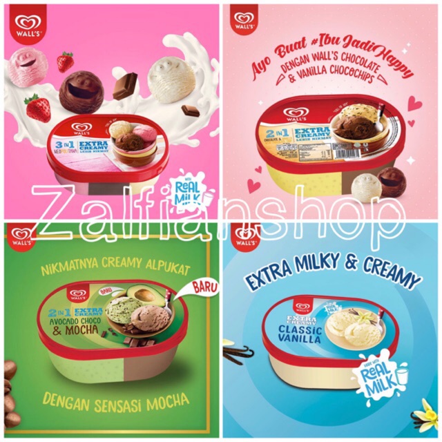 Caramelized pear and toasted pecan. Ice Cream Walls 700ml Shopee Indonesia