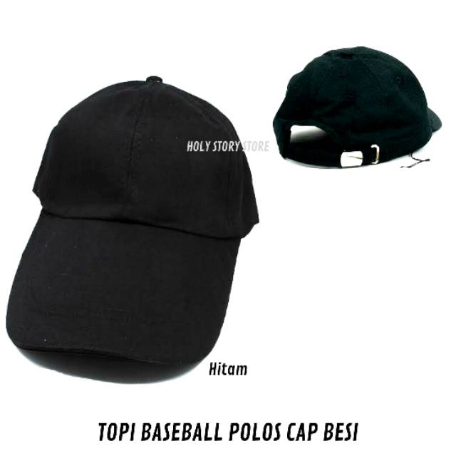 Jual Baseball Cap/Polo Cap/Hat Cap/Dad Cap/Topi Baseball Polos Distro Hitam Indonesia|Shopee Indonesia 640_X_640_jpg