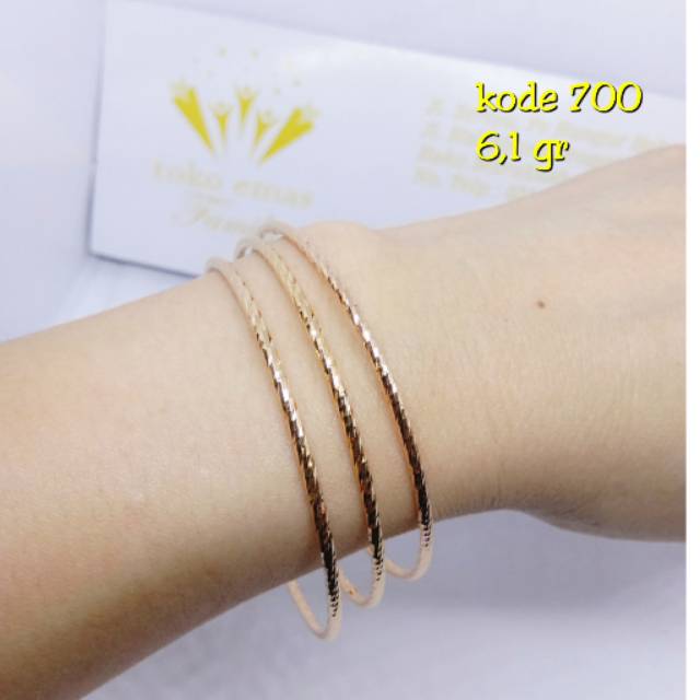 Gelang emas kode 700 berat 6,1 gram | Shopee Indonesia