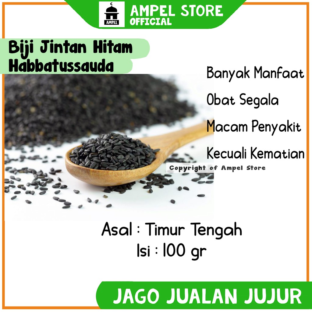 Biji Jintan Hitam Habbatussauda 100gr Murni Jinten Habatussauda Original  Herbal Untuk Semua Penyakit | Shopee Indonesia