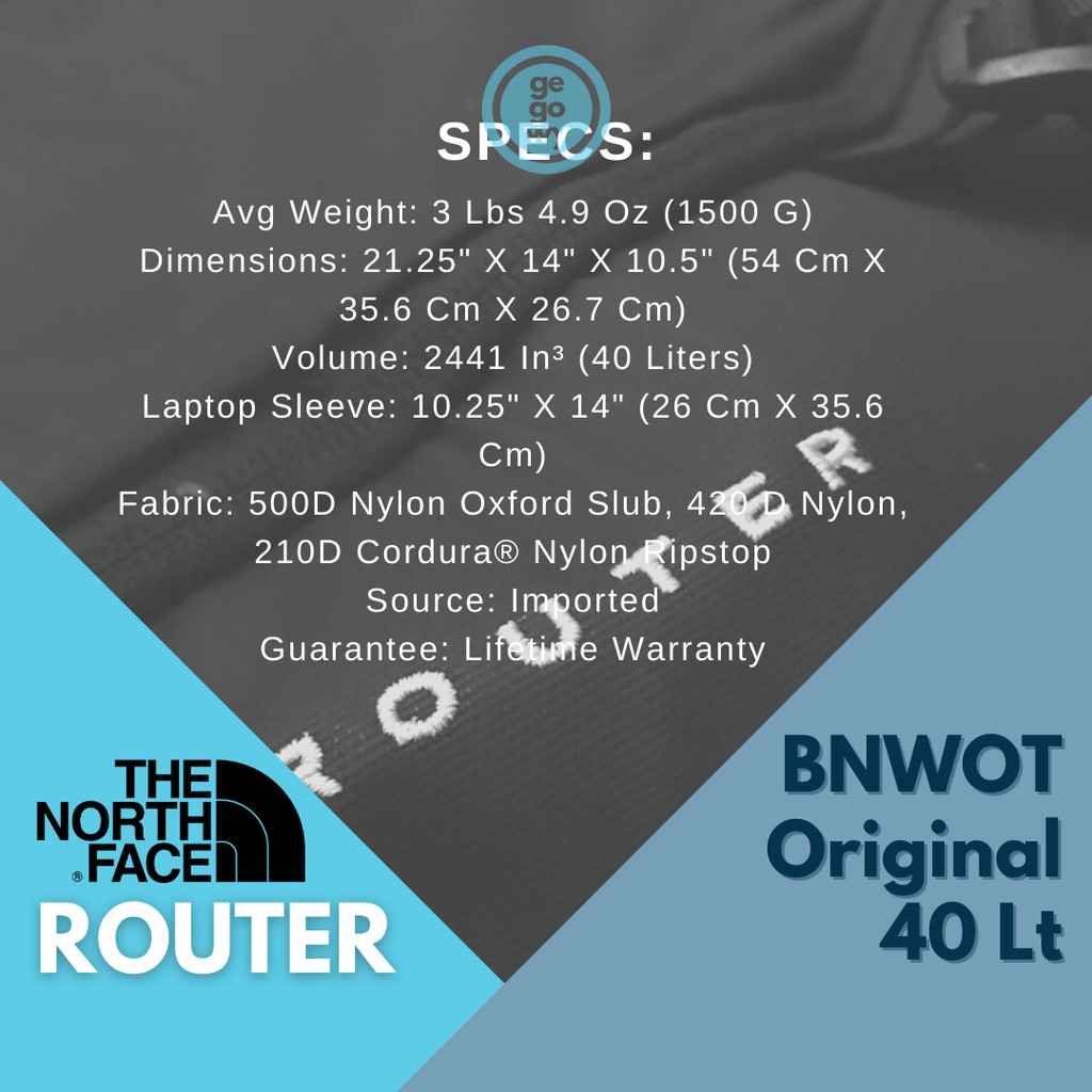Backpack TNF Router 40L | Shopee Indonesia