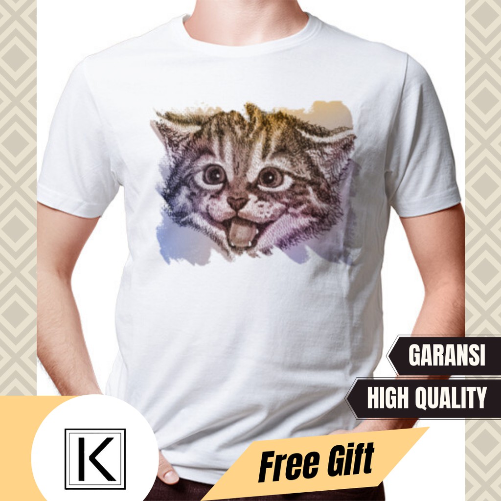 Kaos kucing - Little Meow - kaos motif kucing kaos gambar kucing kaos unik  kaos lucu kaos keren | Shopee Indonesia