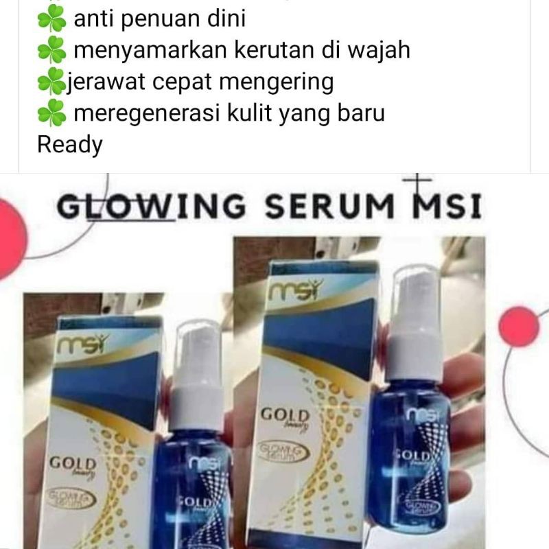 Msi glowing serum gold beauty glowing serum bermanfaat untuk : Glowing Serum Msi Shopee Indonesia