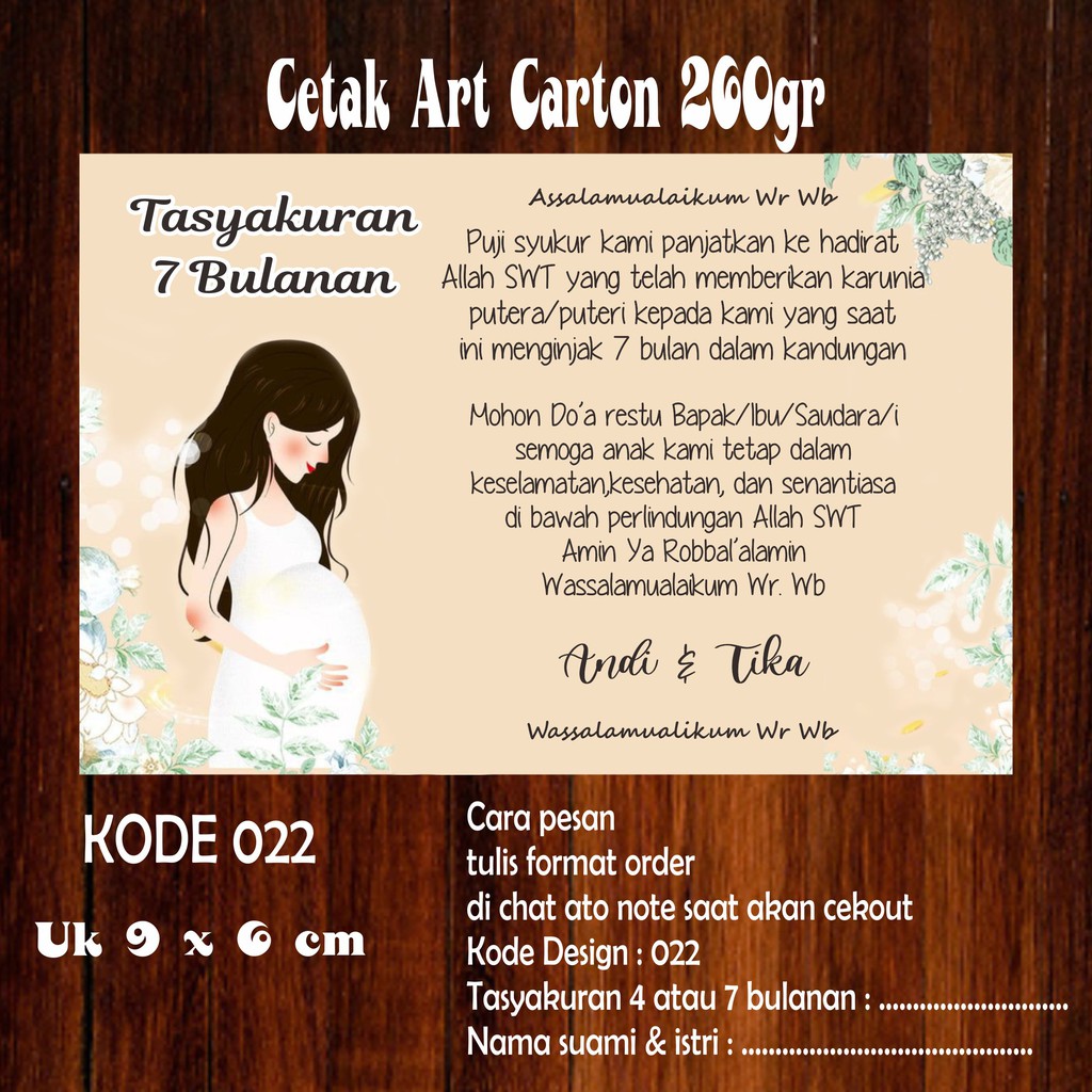 Oleh karena itu, hari ini hipwee wedding ingin mengingatkan kalian semua akan cantiknya upacara adat yang satu ini. Kartu Tasyakuran 7 Bulanan Shopee Indonesia
